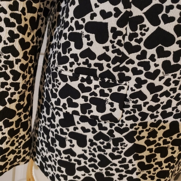 Zadig & Voltaire 🖤 Ivory & Black Heart Blazer - Size 36/US 6 - Picture 6 of 14